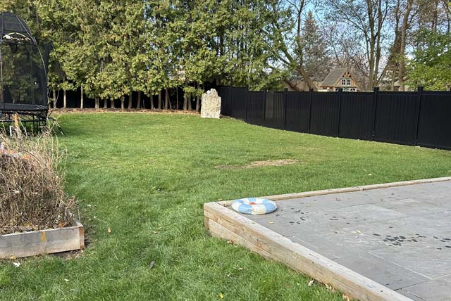 Frontyard clean-up in Newmarket, Ontario, after
