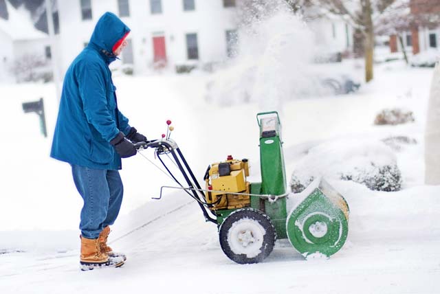 snow blowing